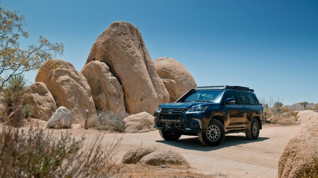 Lexus J201 outdoors in the desert